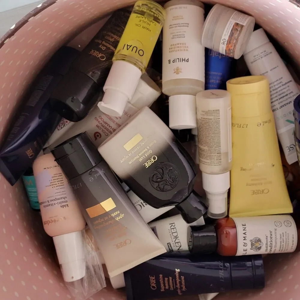 High End Luxury Hair Travel Sizes Variety of Hair Products